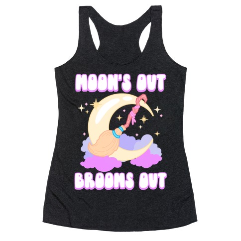 Moon's Out Brooms Out Racerback Tank Top