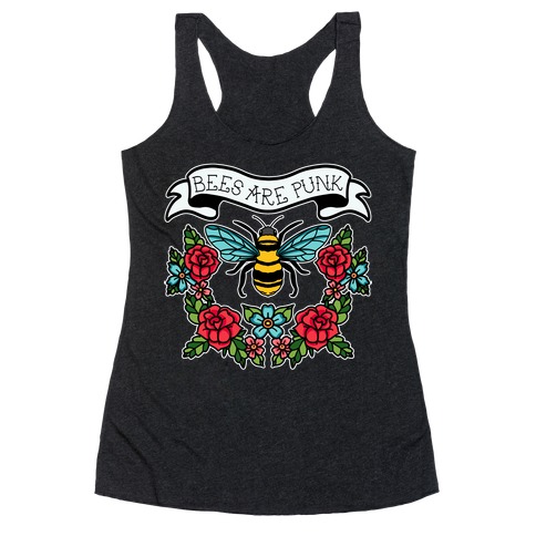Bees Are Punk Racerback Tank Top