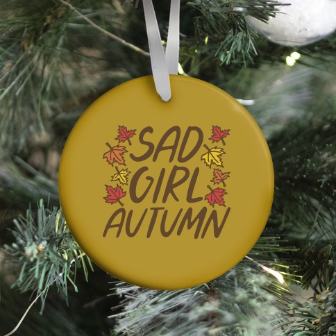 Sad Girl Autumn Ornament