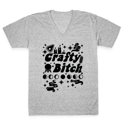 Crafty Bitch V-Neck Tee Shirt