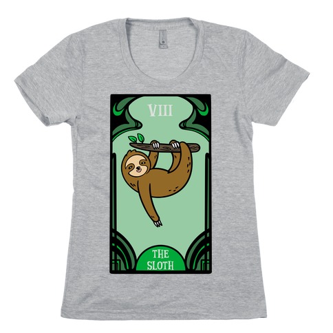 The Sloth Tarot Card Womens T-Shirt
