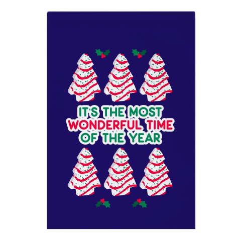 It's the Most Wonderful Time of the Year (Holiday Tree Cake Time) Garden Flag