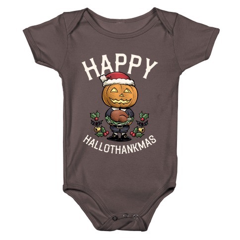 Happy Hallothankmas  Baby One-Piece