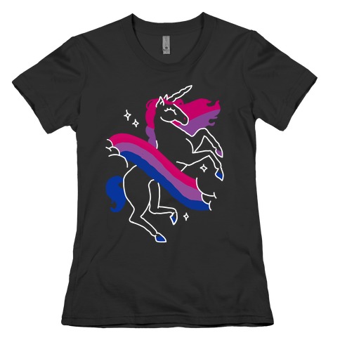 Unicorn Bi Pride Womens T-Shirt