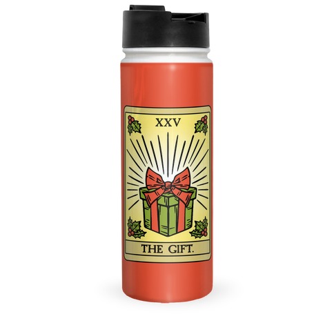 The Gift Tarot Card Holiday Gift Tags Travel Mug