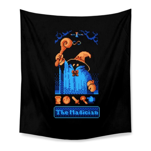 The Black Mage Magician Tarot Tapestry