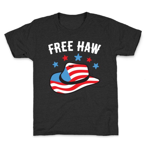 Free Haw Patriotic Cowboy Hat Kids T-Shirt