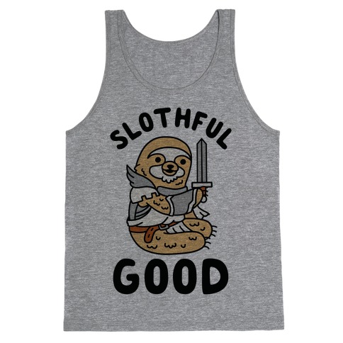 Slothful Good Sloth Paladin Tank Top