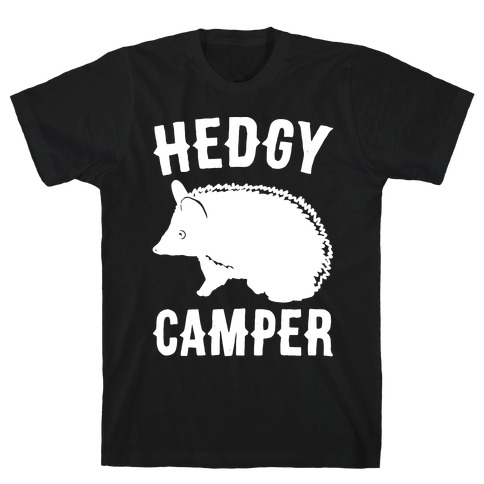Hedgy Camper White Print T-Shirt
