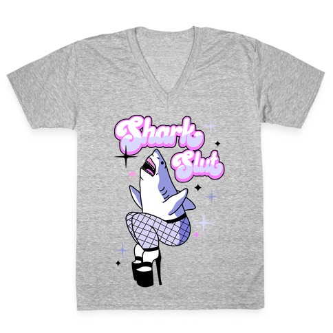 Shark Slut V-Neck Tee Shirt