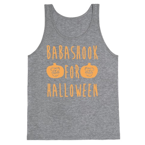 Babashook For Halloween Parody White Print Tank Top