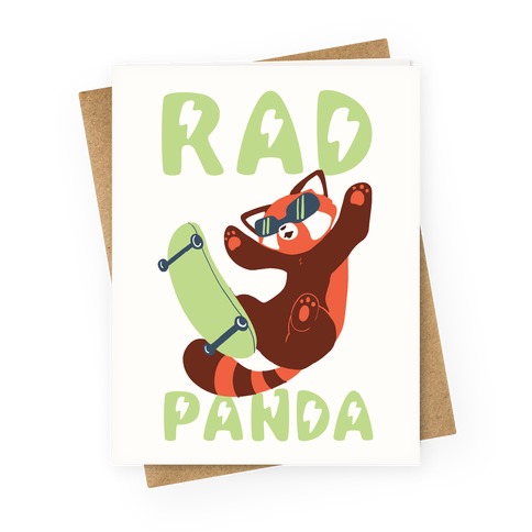 Rad Panda Greeting Card