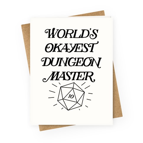 World's Okayest Dungeon Master Greeting Card