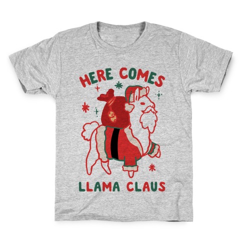 Here Comes Llama Claus Kids T-Shirt