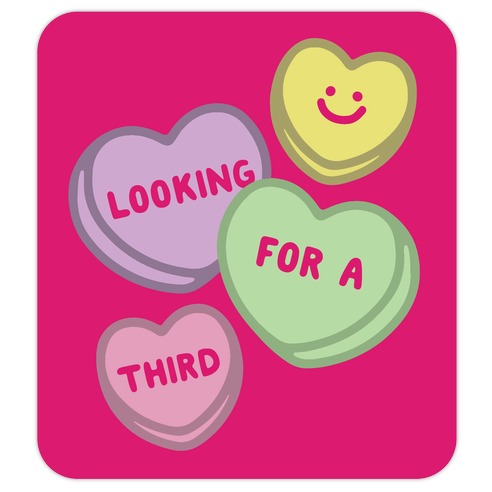 Looking For A Third Candy Hearts Parody Die Cut Sticker