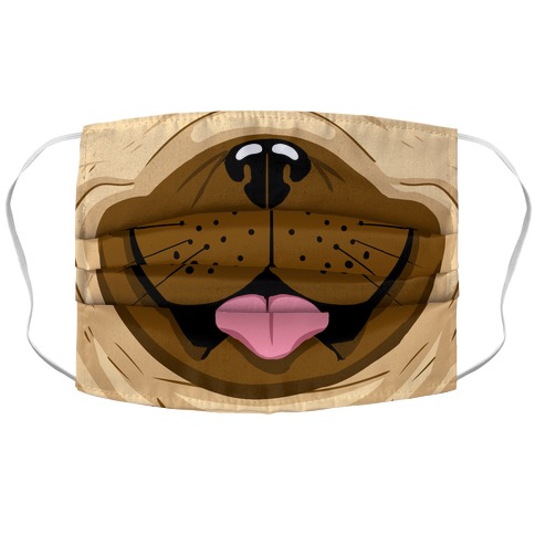 Pug Mouth Accordion Face Mask
