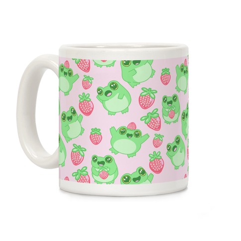 Strawberry Frogs Pattern Coffee Mug