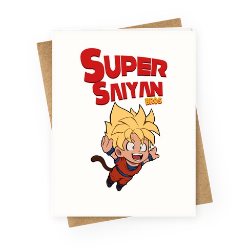 Super Saiyan Bros Greeting Card