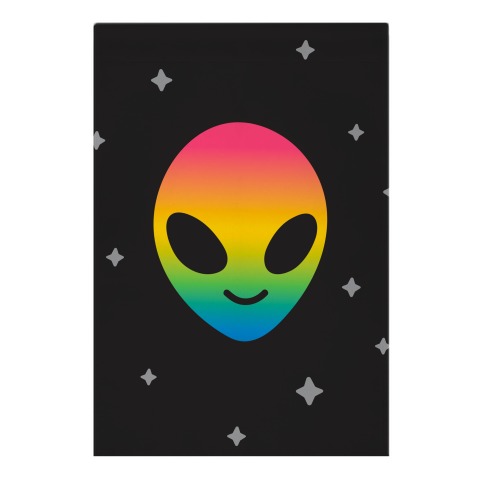 Rainbow Alien Garden Flag