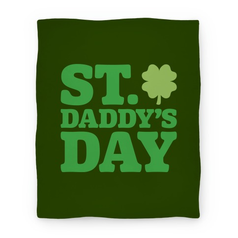 St. Daddy's Day White Print Blanket