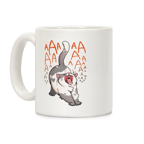 Screaming Yawning Cat Coffee Mug