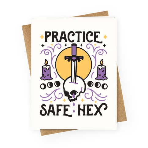 Practice Safe Hex Greeting Card