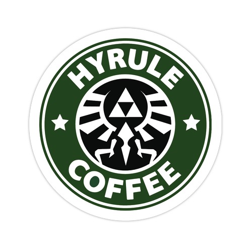 Hyrule Coffee Die Cut Sticker