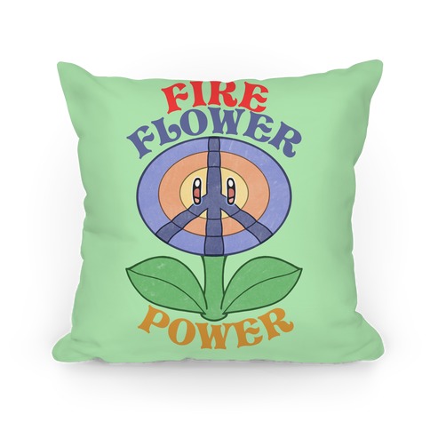 Fire Flower Power Pillow