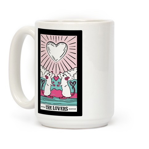 LookHUMAN Hermit Tarot Card White 15 Ounce Ceramic Coffee Mug