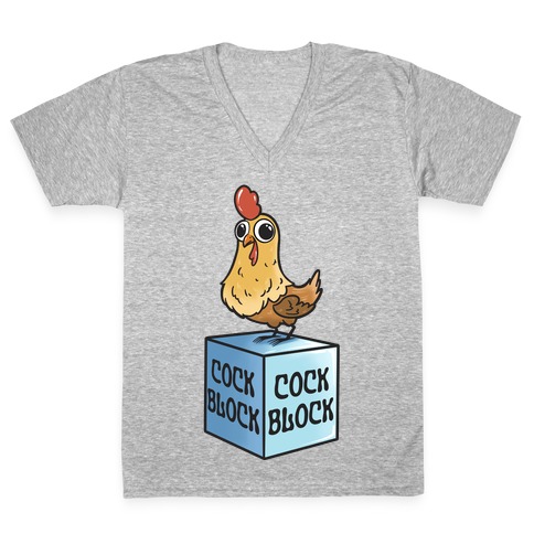 Cock Block V-Neck Tee Shirt