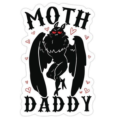 Moth Daddy Die Cut Sticker