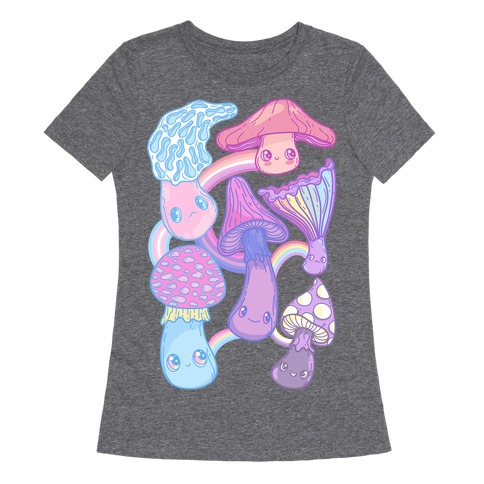 Pastel Pride Mushrooms Womens T-Shirt