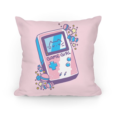 Game Girl - Trans Pride Pillow