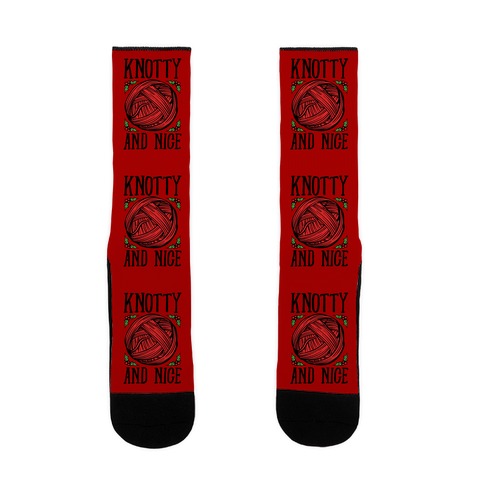 Knotty and Nice Yarn Parody Sock