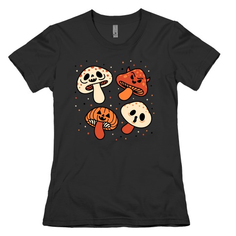 Spooky Mushrooms Womens T-Shirt