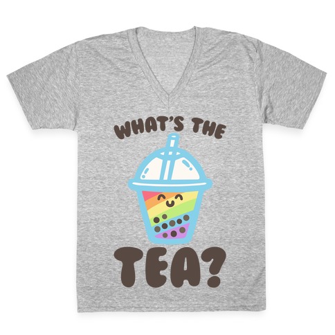 What's The Tea Bubble Tea V-Neck Tee Shirt