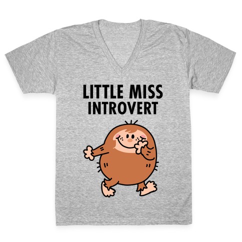 Little Miss Introvert V-Neck Tee Shirt