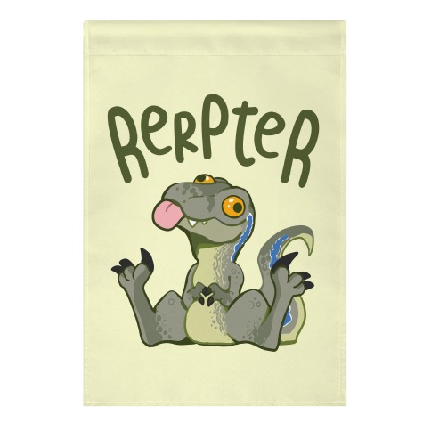 Derpy Raptor Rerpter Garden Flag