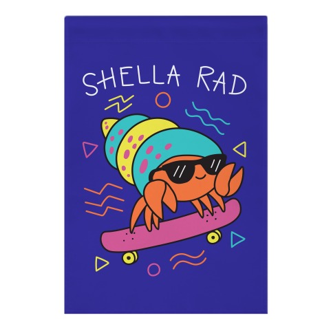 Shella Rad Crab Garden Flag