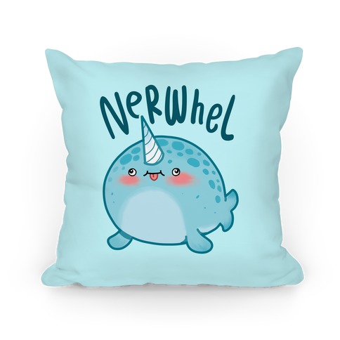 Derpy Narwhal Nerwhel Pillow