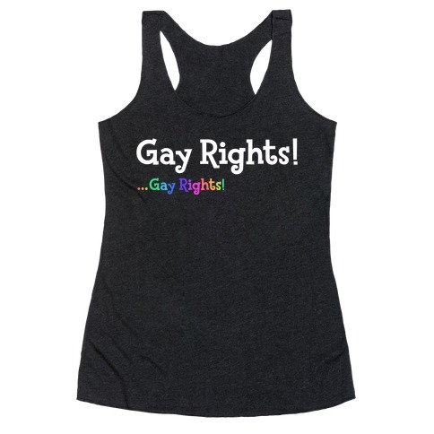 Timmy & Tommy Say Gay Rights! Racerback Tank Top