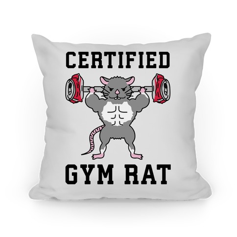 Certified Gym Rat Pillow