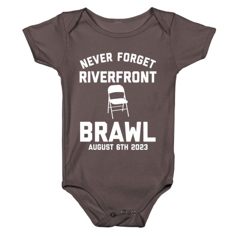Never Forget the Riverfront Brawl Baby One-Piece