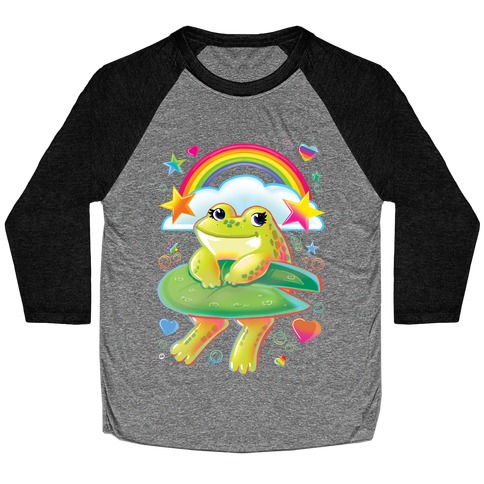 90's Rainbow Frog Baseball Tee
