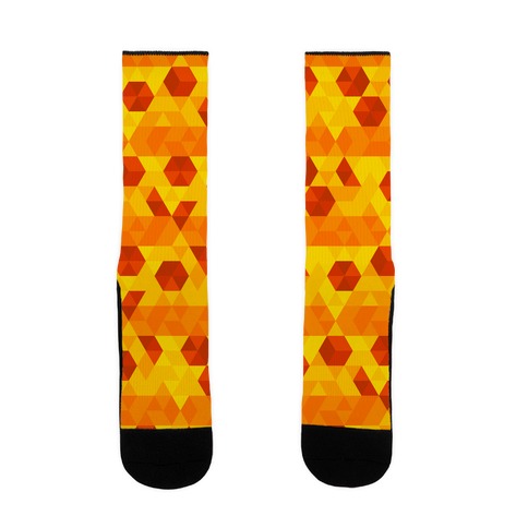 Geometric Pizza Tessellation Sock