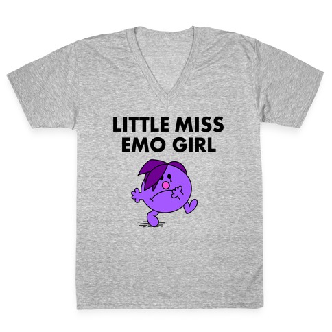 Little Miss Emo V-Neck Tee Shirt