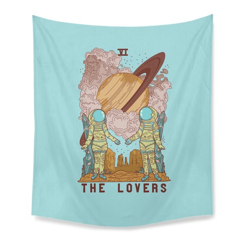 The Lovers in Space Tapestry