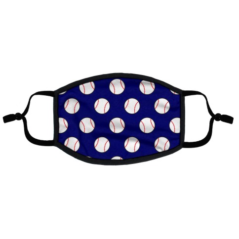 Baseball Pattern Flat Face Mask