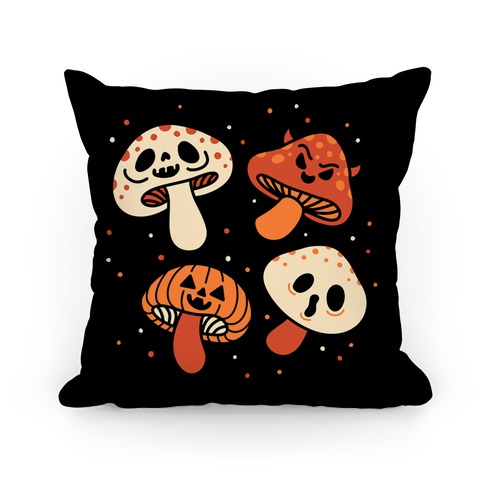 Spooky Mushrooms Pillow