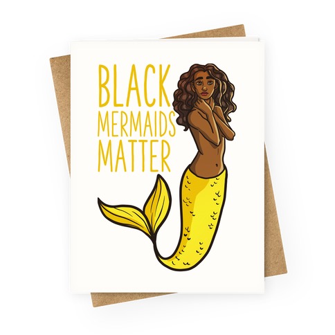 Black Mermaids Matter Greeting Card